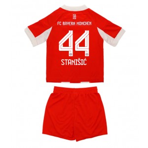 Fotbalové Dres Bayern Munich Josip Stanisic #44 Dětské Domácí Oblečení 2025-26 Krátký Rukáv (+ trenýrky)